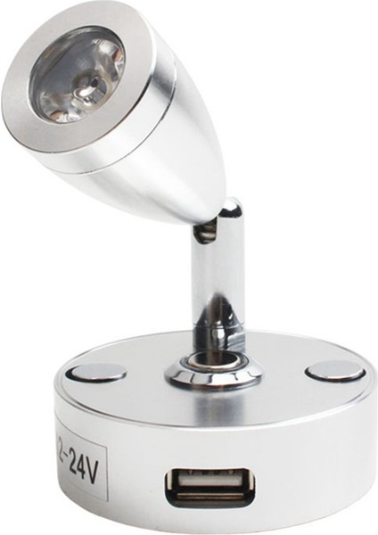 Dönen Okuma Işığı Sıcak Beyaz Araba Dönen Duvar Işığı Dokunmatik Karartma Rv Işığı Şarj Portu Tekne Yat Rv (Siyah) (Yurt Dışından) indirimleri