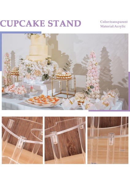 Şeffaf Çıkarılabilir Akrilik Kek Ekran Standı Parti Için Yuvarlak Kek Tutucu Bakeware Düğün Doğum Günü Partisi Dekorasyon (Yurt Dışından) fırsatları