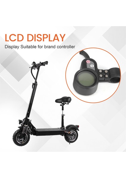 10 Inç Elektrikli Scooter Ekranı Için Hızlandırıcı Kullanımı ile Elektrikli Scooter LCD Ekran, 52V (Yurt Dışından)