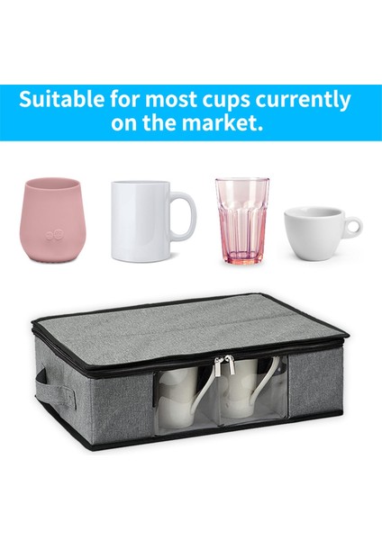 Kupa ve Bardak Saklama Kutusu, Kahve Kupa Organizatör Çay Bardağı Saklama Kabı, Bölücüler ile Cam Kupa Saklama Sandığı Kılıfı (Yurt Dışından) fiyatları