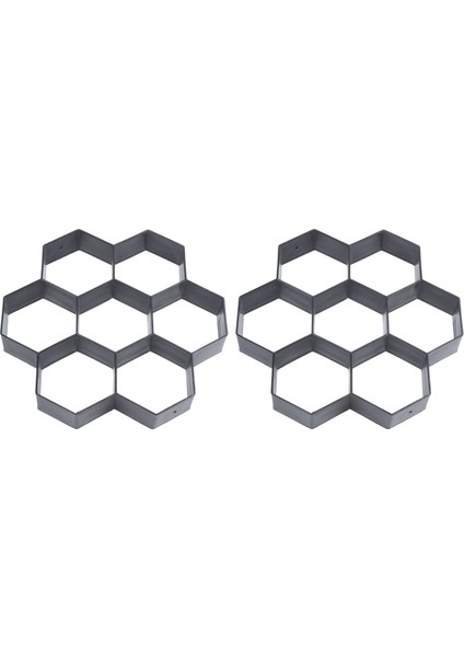 2x Dıy Veranda Yürüyüşü Maker Basamak Taşı Beton Finişer Kalıp Yeniden Kullanılabilir Yol Maker Kalıp Bahçe Kaldırım Taşı 30*30 cm (Yurt Dışından)