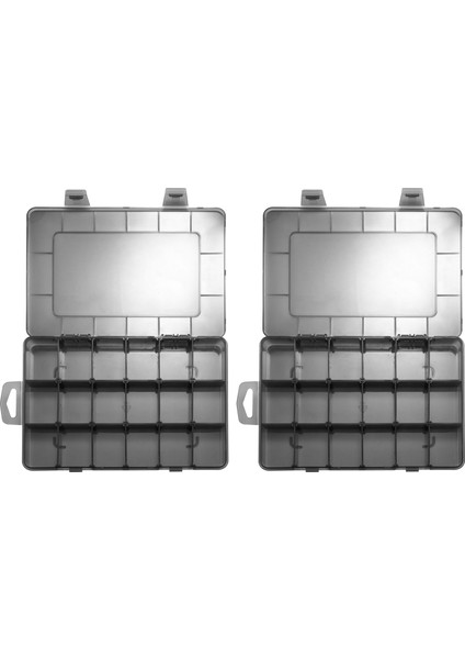 Ayarlanabilir Bölmeli Plastik Istiflenebilir Organizatör Kabı, 18 Çıkarılabilir Izgara Bölmeli Plastik Saklama Kutusu (Yurt Dışından)