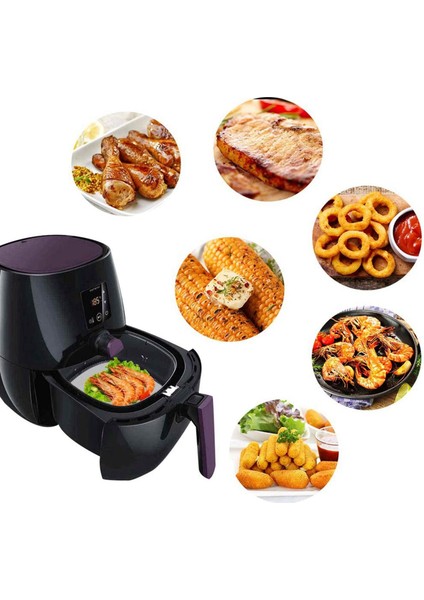 300 Adet Hava Fritöz Parşömen Kağıdı Delikli Ağartılmamış Kare Hava Fritöz Gömlekleri Buharda Parşömen Astar (Yurt Dışından)