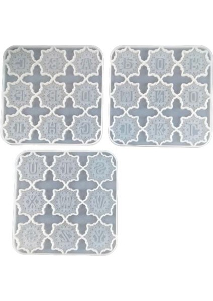 Ingilizce Alfabe Silikon Kalıp Diy Anahtarlık Telefon Arka Etiket Epoksi Kalıp Desen Kolye Kolye Kalıp B (Yurt Dışından)