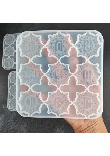 Ingilizce Alfabe Silikon Kalıp Diy Anahtarlık Telefon Arka Etiket Epoksi Kalıp Desen Kolye Kolye Kalıp B (Yurt Dışından) fırsatları
