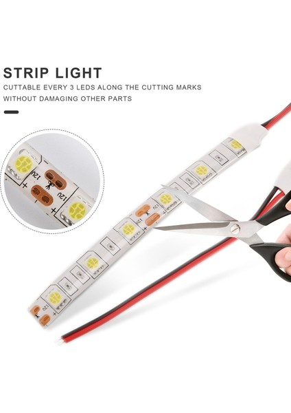 10 Adet 10 cm Su Geçirmez Beyaz 5050 LED Şerit Işıklar Dc 12 V Karavan Tekne Araba (Yurt Dışından) modelleri