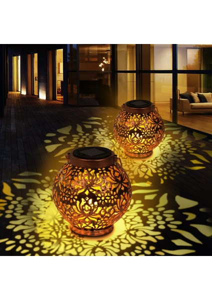 Dış Mekan Için 2 Paket Güneş Fener, Metal Güneş Işıkları Güneş Fener Sıcak Beyaz IP55 Su Geçirmez Asılı Bahçe Dekorasyon (Yurt Dışından) indirimleri