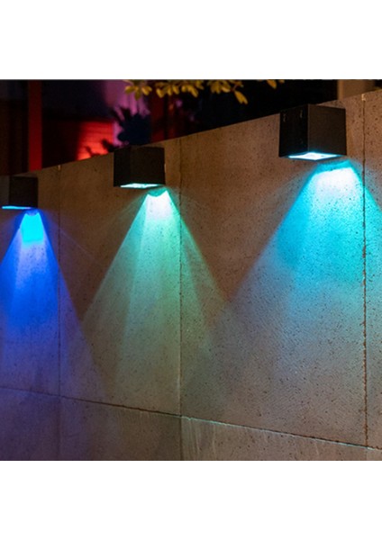 Güneş Işığı-Açık Bahçe Kare Duvar Lambası Güneş Işığı Sensörü Su Geçirmez Avlu Yard Balkon Çit Dekorasyon Lambası (Yurt Dışından) fırsatları