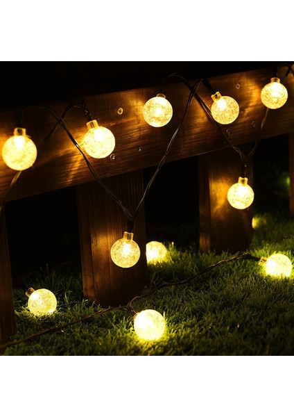 Modları Güneş Ampuller Kristal Top 5m LED Dize Işıklar Peri Işıklar Çelenk Noel Partisi Için Dış Dekorasyon (Yurt Dışından) fiyatları