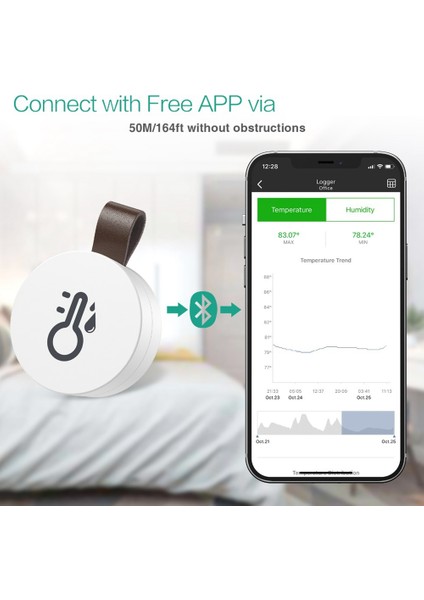 2 Adet Kablosuz Termometre Higrometre Bluetooth Uzaktan Kumanda Termometre Doğru Iç Mekan Sıcaklık Nem Sensörü (Yurt Dışından) modelleri