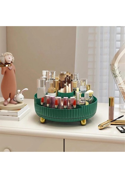 Vanity Için Dönen Makyaj Organizatörü - Banyo Organizatörü ve Kozmetik Için Tembel Organizatör Parfüm Organizatör Depolama B (Yurt Dışından) modelleri