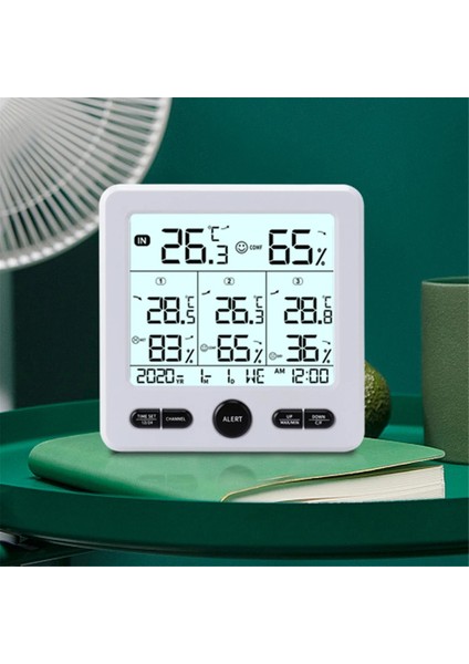 Hava Durumu Istasyonu Iç/dış Mekan Kablosuz Sensörler Dijital Termometre Higrometre LED LCD Ekran Termometre (Beyaz) (Yurt Dışından) fiyatları