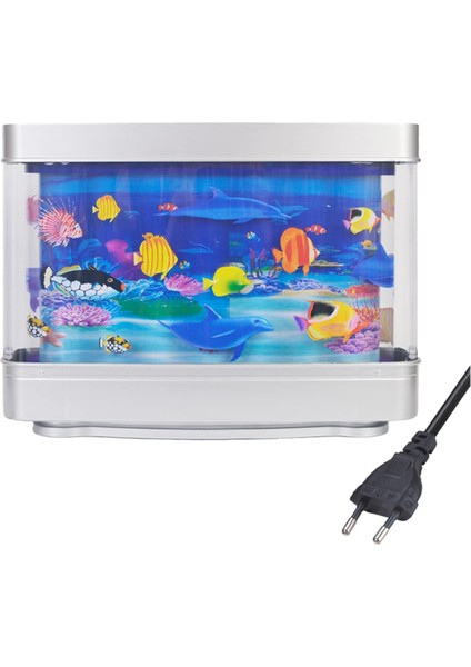 Yapay Tropikal Balık Tankı Lambası Akvaryum Gece Lambası Sanal Okyanus Dinamik LED Masa Lambası Odası Dekorasyon Hediye Euplug (Yurt Dışından)