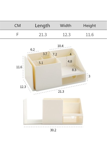 Gri Kozmetik Saklama Kutusu Maskesi - Kapasiteli Masaüstü Sonlandırma Depolama Raf Masası Cilt Bakım Ürünleri Için Saklama Kutusu (Yurt Dışından) fiyatları