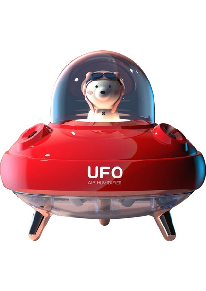 Çift Nozullar Ufo Nemlendirici Masaüstü Hava Nemlendirici Sevimli Gezegen Ayı LED Işık Ultrasonik Uçucu Yağ Difüzörü F (Yurt Dışından)