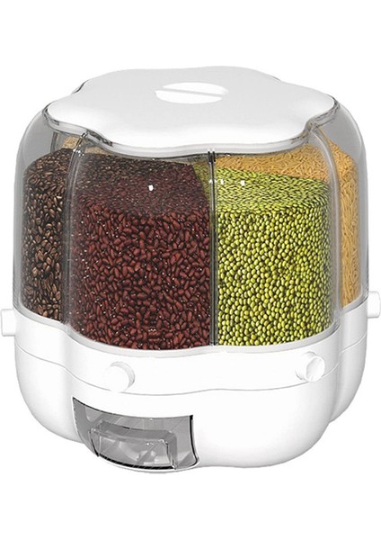 Dönen Gıda Dağıtıcı Pirinç Kovası Pirinç Depolama Tankı Mühürlü Tahıl Konteyner Saklama Kutusu (Yurt Dışından)