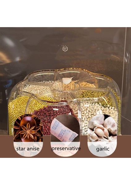 Dönen Gıda Dağıtıcı Pirinç Kovası Pirinç Depolama Tankı Mühürlü Tahıl Konteyner Saklama Kutusu (Yurt Dışından) fiyatları