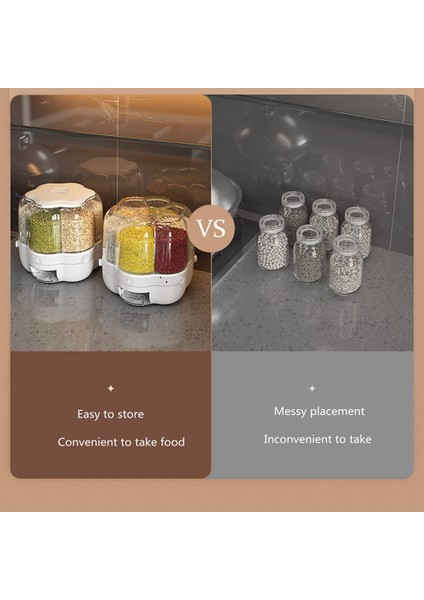 Dönen Gıda Dağıtıcı Pirinç Kovası Pirinç Depolama Tankı Mühürlü Tahıl Konteyner Saklama Kutusu (Yurt Dışından) modelleri