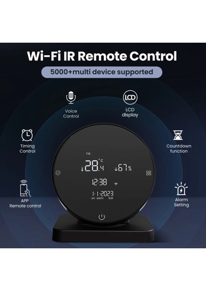 Tuya Wifi Kızılötesi Uzaktan Kumanda, Sıcaklık ve Nemin Doğru Gösterimi, Alexa Google Home'a Uygun Yeni (Yurt Dışından)