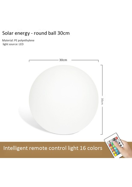 Uzaktan Veranda Peyzaj Yolu LED Aydınlatmalı Çim Lambaları ile Su Geçirmez Bahçe Parlayan Top Güneş Işıkları (Yurt Dışından) fiyatları