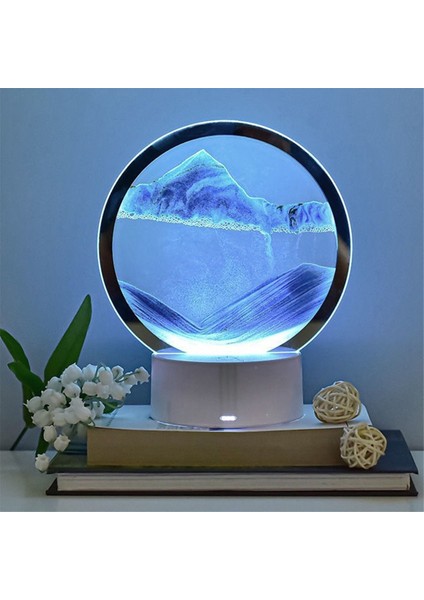 Kum Resmi Kum Resmi LED Işıklı Resim Kum Hareketli Kum Sanat Dekoru Heykelcik Komik Soyut Manzara Dekor (Yurt Dışından)
