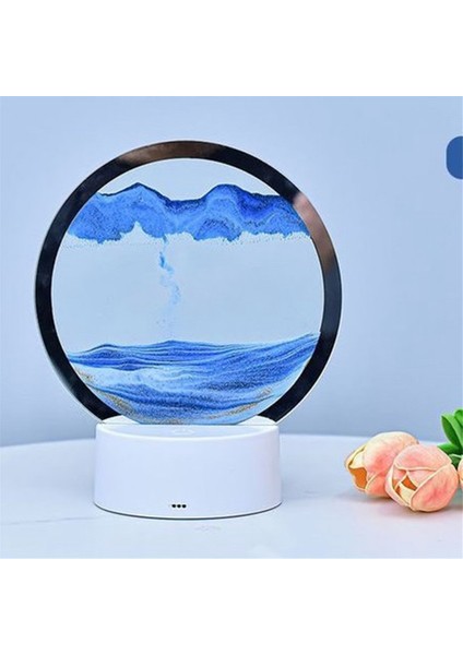 Kum Resmi Kum Resmi LED Işıklı Resim Kum Hareketli Kum Sanat Dekoru Heykelcik Komik Soyut Manzara Dekor (Yurt Dışından)