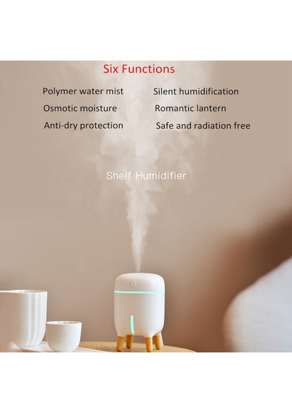 1 Adet Beyaz 240 ml Masaüstü Hava Nemlendirici Raf Tipi Difüzör Renkli Işık Hava Temizleme Cihazı ile (Yurt Dışından) indirimleri