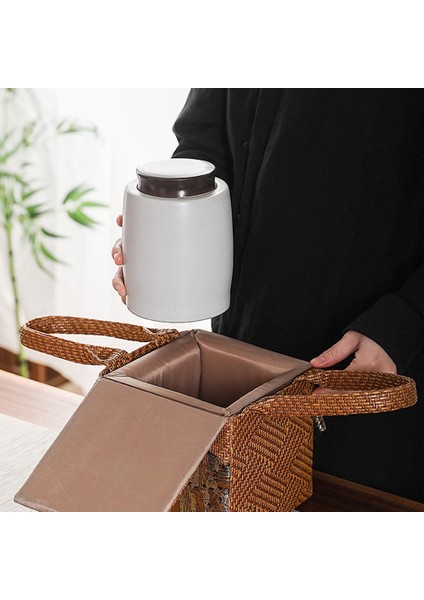 Rattan Kumaş Çaydanlık Saklama Çantası Seramik Çaydanlık Çay Cozies Bez Hediye Kutusu Püsküller ile Boş Çanta Çin Tarzı Storaged (Yurt Dışından) fırsatları