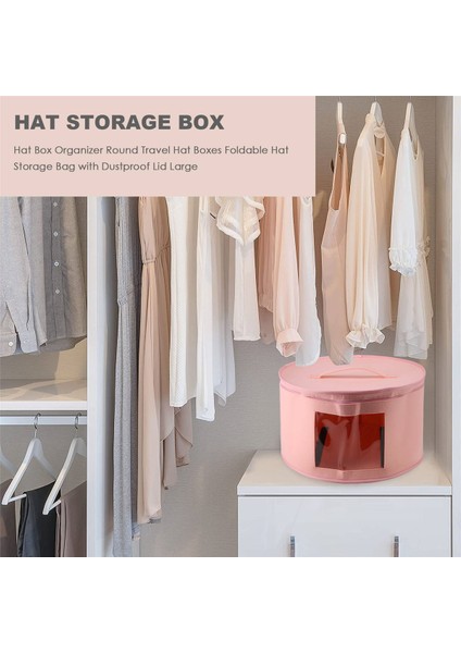 Şapka Kutusu Organizatör Yuvarlak Seyahat Şapka Kutuları Katlanabilir Şapka Saklama Çantası Toz Geçirmez Kapaklı Şapka Saklama Kutusu Şapka Kutuları C (Yurt Dışından) fırsatları