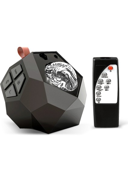 Bluetooth Oda Dekorasyonu Projeksiyon Dalgaları Noel Hediyeleri ile LED Poligon Projektör (Yurt Dışından)