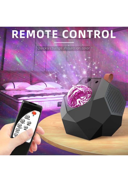 Bluetooth Oda Dekorasyonu Projeksiyon Dalgaları Noel Hediyeleri ile LED Poligon Projektör (Yurt Dışından) modelleri