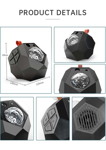Bluetooth Oda Dekorasyonu Projeksiyon Dalgaları Noel Hediyeleri ile LED Poligon Projektör (Yurt Dışından) indirimleri
