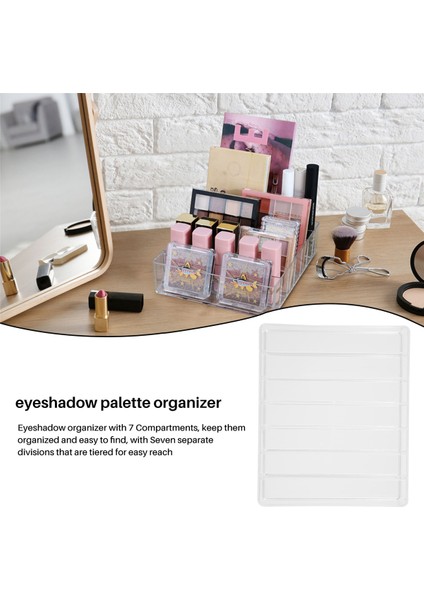Göz Farı Paleti Organizatör-7 Bölüm Bölünmüş Makyaj Akrilik Paleti Organizatör Tutucu Vanity Kozmetik Makyaj Için (Yurt Dışından) fırsatları
