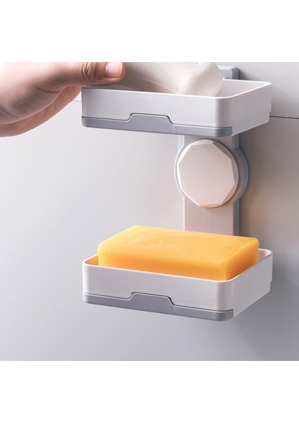 2 Paket Sabunluk, Duvara Monte Çift Katmanlı Sabunluk Koruyucu, Drenaj Tepsili, Banyo Mutfak Için Delme Gerektirmeyen Sabun Kutusu (Yurt Dışından) indirimleri
