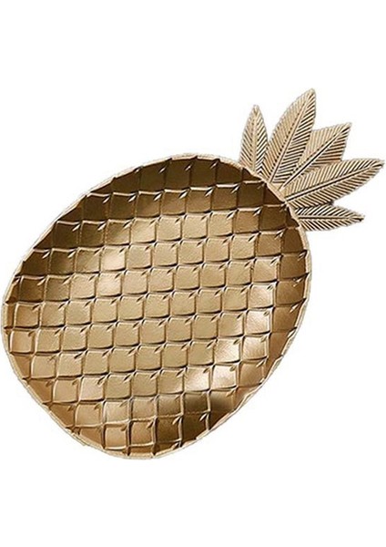 Iskandinav Dekoratif Tepsi Altın Şekli Servis Tepsisi Takı Palet Meyve Aperatif Tabağı Masa Depolama Organizatör (Küçük) (Yurt Dışından)