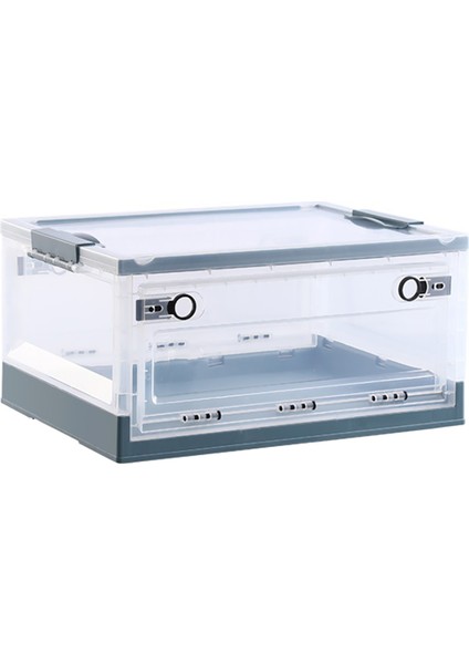 Modern Depolama Organizatör Istiflenebilir Katlanabilir Kasalar Plastik Kapasiteli Kitap Saklama Kutusu Katlanabilir Saklama Kutusu D (Yurt Dışından)