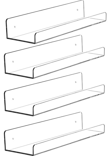 Duvar Depolama Için 4 Şeffaf Akrilik Raf, Duvara Monte Yüzer Raflar, Çocuk Kitaplığı, Ekran Duvar Rafları (Yurt Dışından)
