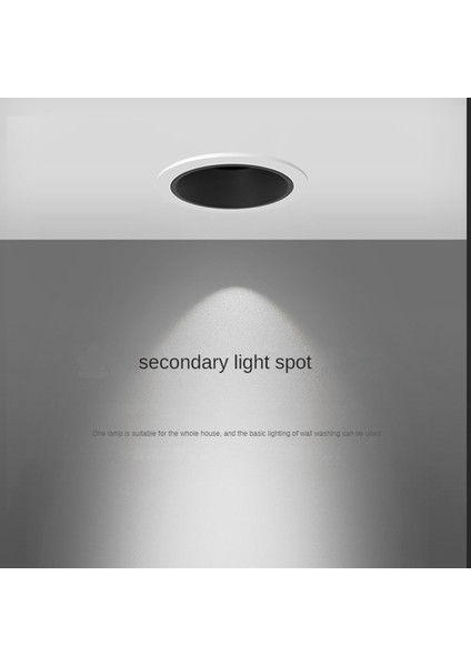 Anti-Led Cob Spot Işığı Kısılabilir Gömme Downlight 7W Alüminyum Yemek Odası Ofis Yatak Odası Aydınlatması 4000K (Yurt Dışından)