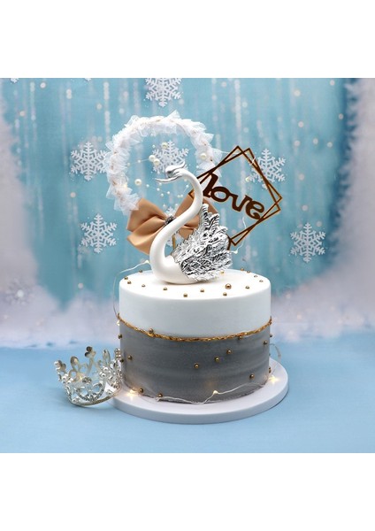 2 Parça Kuğu Süsleri Figürler, Kuğu Pasta Süslemesi, Araba Figürleri Dekorasyonu, Ev Düğün B (Yurt Dışından) fiyatları