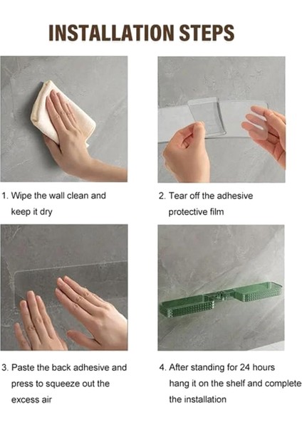 Çok Fonksiyonlu Duvara Monte Döner Depolama Köşe Rafı, 180 Derece Dönen Yapışkanlı Duvara Monte Depolama Rafı C (Yurt Dışından) fırsatları