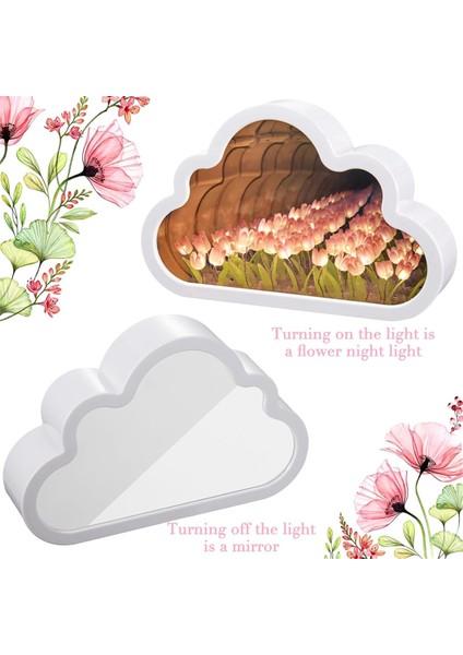 Takım Bulut Ayna Lale Lambası El Yapımı Dıy Lale Gece Lambası Simülasyon Çiçek Işıkları Odası Süslemeleri Pembe (Yurt Dışından) fiyatları