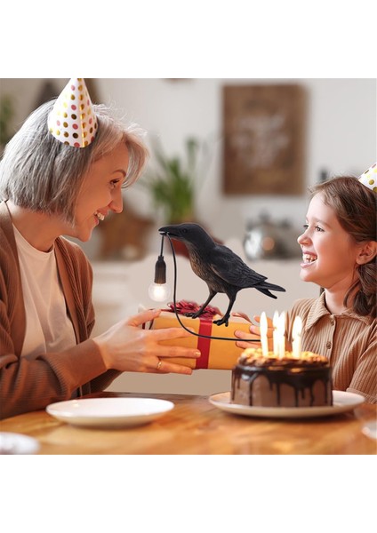 Abd Tak, Karga Lambası-Kuzgun Masa Lambası, Ampullü, Gotik Karga Işığı - Başucu Yatak Odası Oturma Odası Dekorasyonu Için Kuzgun Dekor (Yurt Dışından) indirimleri