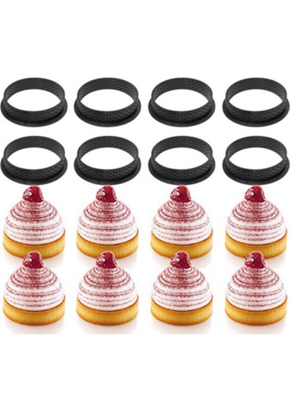 Silikon Tart Kek Kalıbı Köpük Daire Kesici Halka Bakeware Dıy Dekorasyon Aracı Yapışmaz Fransız Tatlı A (Yurt Dışından) modelleri