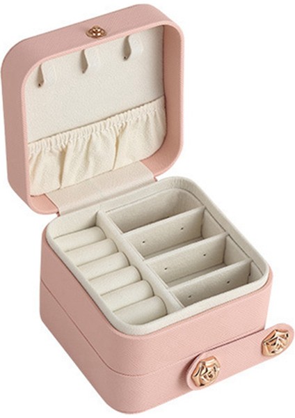 3 Katmanlı Takı Organizatör, Kolye Yüzük Küpe Için Taşınabilir Bölme Takı Saklama Kutusu (Yurt Dışından)