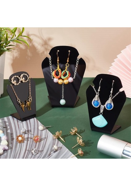 3 Paket Akrilik Kolye Ekran Standı Küpe Vitrin Rafı Kolye Ekran Tutucu Takı Ekran Standı (Yurt Dışından) indirimleri