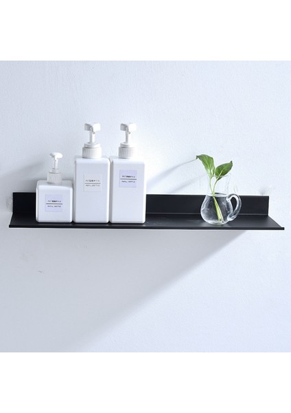 Yüzen Duvar Rafı Siyah Mutfak Banyo Depolama Rafı Ayna Metal Duş Köşe Rafları Organizatör Dolap Ev B (Yurt Dışından) fiyatları