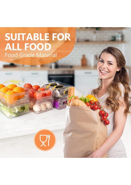 Istiflenebilir Buzdolabı Organizatör 6'lı Set, Mutfak Organizatör Çekmece Mutfak Depolama ve Organizatör Buzdolabı Organizatör (Yurt Dışından) indirimleri