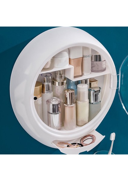 Duvara Monte Makyaj Organizatör, Şeffaf Kozmetik Depolama Organizatör Kutusu Makyaj Malzemesi Teşhiri Kutusu Cilt Bakımı Vitrin A (Yurt Dışından) fiyatları