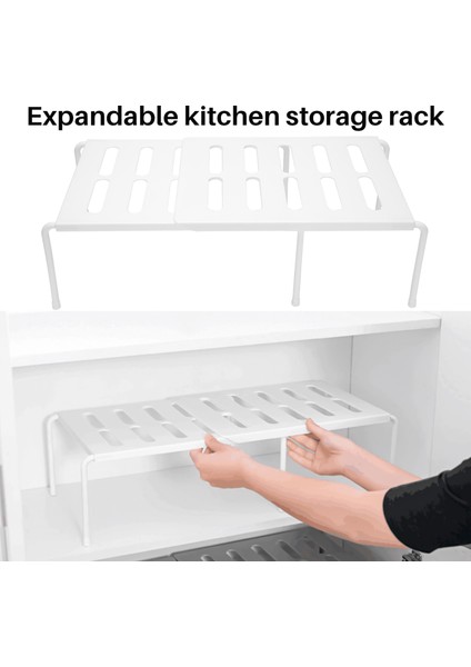 Mutfak Genişletilebilir Tezgah Raf Organizatör Rafları Banyo Kiler Masaüstü Depolama Organizatör Tutucular Beyaz (Yurt Dışından) fiyatları
