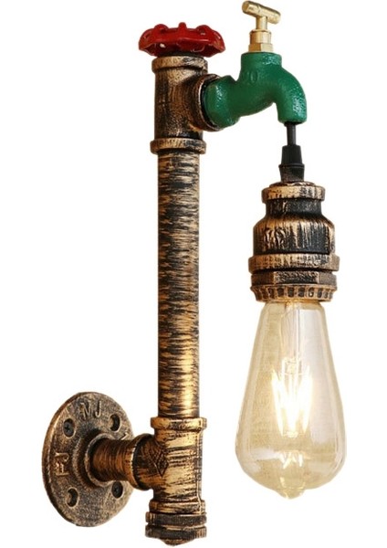 E27 Duvar Aplik Retro Loft Vintage Steampunk Boru Duvar Lambası Cafe Bar Kulübü Başucu Koridor Koridor Restoran Duvar Lambası (Yurt Dışından)